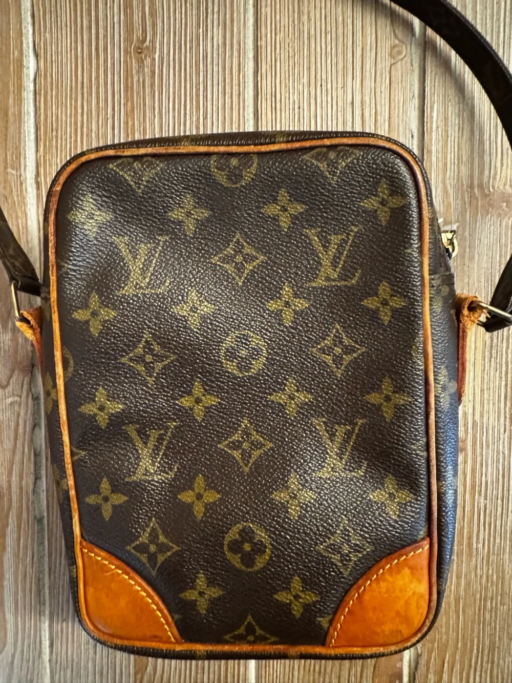 Authentic Vintage Louis Vuitton Monogram Amazone Crossbody Bag with LV bust bag